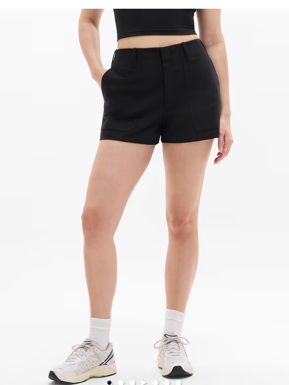 Athleta Women’s Skyline High Rise Tailored 4” Utility Short in Black Size 6